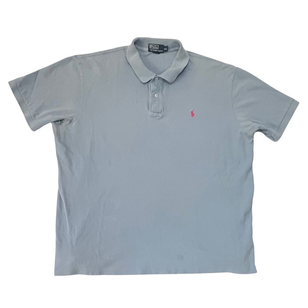 Vintage Polo by Ralph Lauren Mens Short-Sleeve Polo Shirt Gray XXL